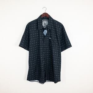 DIXXON Flannel Company The Executive Party Shirt in Black Print XL